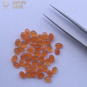 Pierres précieuses naturelles en cornaline ovale, cabochons lisses et polis, pierres calibrées en vrac de 6 mm et 8 mm pour la fabrication de bijoux - Product Image 3