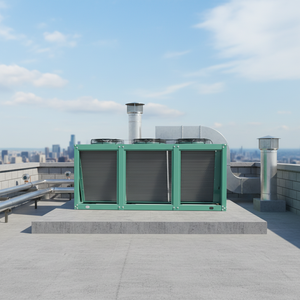 Condensador industrial para unidad <span class=keywords><strong>de</strong></span> refrigeración, almacenamiento en congelador, enfriamiento por aire, bloques <span class=keywords><strong>de</strong></span> hielo, enfriador evaporativo tipo walk-in - Product Image 1