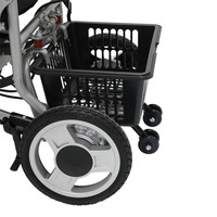Fauteuil roulant électrique pliable léger 24V6Ah, confortable et motorisé pour personnes âgées