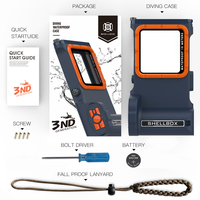 Étui de téléphone pour sports nautiques ShellBox 3e génération avec caméra BT pour 13/15 Pro Max, étanche IP68, boussole intégrée, bâton de selfie