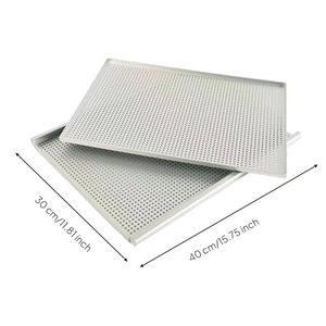 ถาดอบสแตนเลสแบบกำหนดเอง 60*40 ซม. ถาดเจาะรูเชื่อมต่อ ถาดสำหรับอบแห้งและระบายความร้อน ถาดโลหะแบบเจาะรู ถาดอบ - Product Image 6