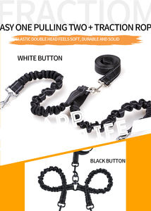 दो कुत्तों पट्टा युग्मक डबल जुड़वां नेतृत्व चलने कुत्ते Leashes - Product Image 5