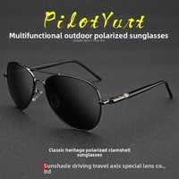 Lunettes de soleil polarisées photochromiques pour hommes, lunettes de conduite, protection UV jour et nuit