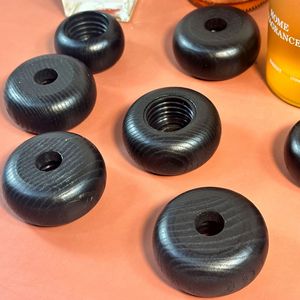Round black 28-tooth glass bottle with flameless aromatherapy <b>diffuser</b> and wooden lid; perfume <b>diffuser</b> and essential <b>oil</b> - Product Image 4