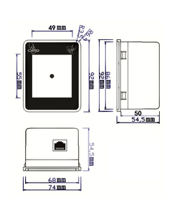 เครื่องอ่านบัตรควบคุมการเข้าออก Wiegand 26/34 TTL RS485 EV1 EV2 13.56MHZ รองรับบัตร IC, NFC, คิวอาร์โค้ดแบบไดนามิก และคิวอาร์โค้ด - Product Image 3