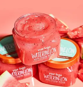 Custom Logo Private Label Natuurlijke Exfoliërende Whitening Biologische Mango Watermeloen Grapefruit Fruit Body Scrub