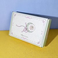 Boîte personnalisée biodégradable pour emballage cadeau en carton ondulé avec laminage mat coloré, pliable, pour fleurs, amour, cadeau, envoi postal