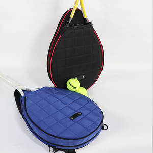 Housse <span class=keywords><strong>de</strong></span> Protection personnalisée pour raquette <span class=keywords><strong>de</strong></span> Tennis, couleur noire, blanche et bleue, <span class=keywords><strong>sac</strong></span> à bandoulière <span class=keywords><strong>de</strong></span> sport, housse <span class=keywords><strong>de</strong></span> tête - Product Image 2