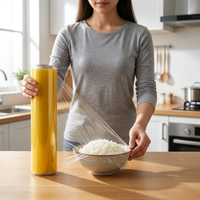 Film PVC transparent extensible en rouleau jumbo pour emballage alimentaire et conservation - Vente en gros