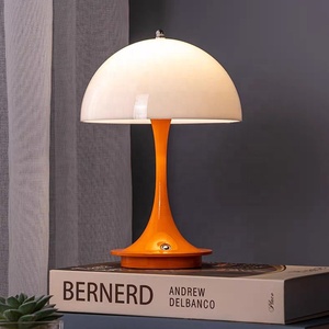 Lampe de table champignon nordique sans fil rechargeable avec interrupteur tactile, base antidérapante en ABS, pour chambre et bureau - Product Image 5