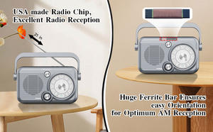 <span class=keywords><strong>Radio</strong></span> portable multifonctionnelle avec carte <span class=keywords><strong>FM</strong></span>/AM/USB/TF et lecteur Bluetooth, parfaite comme cadeau, haut-parleur stéréo pleine bande - Product Image 3