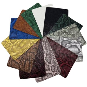 หนัง <span class=keywords><strong>PU</strong></span> ลายงูขนาดใหญ่ ลายตัดกันชัดเจน หนังสังเคราะห์สำหรับการผลิตรองเท้าและกระเป๋าถือ - Product Image 1