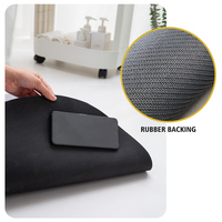 Tapis Absorbant Ovale en Tissu Technique à Séchage Rapide Direct Usine, Tapis de Douche et de Bain Domestique, Meilleures Ventes