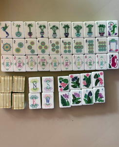 Tuiles <span class=keywords><strong>de</strong></span> Mahjong américaines en acrylique imitation <span class=keywords><strong>pierre</strong></span> <span class=keywords><strong>de</strong></span> bambou, ensemble cadeau haut <span class=keywords><strong>de</strong></span> gamme en cristal fait main avec <span class=keywords><strong>sac</strong></span> <span class=keywords><strong>de</strong></span> rangement, portable pour la maison - Product Image 2