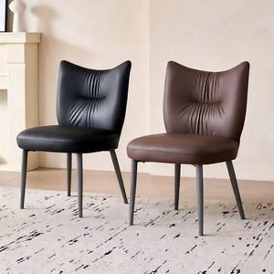 New Italian Luxury Spring Dining <b>Chair</b> Modern Style for Home, <b>Hotel</b> Cafe Restaurant Sleek Backrest Design - Product Image 2