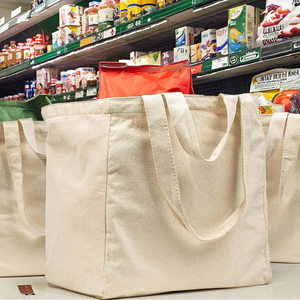 Lớn Hữu Cơ Bông Vải Tote Túi Thân Thiện Với Môi Tái Sử Dụng Hàng Tạp Hóa Mua Sắm Với Tùy Chỉnh In Logo Đồng Bằng Túi - Product Image 1