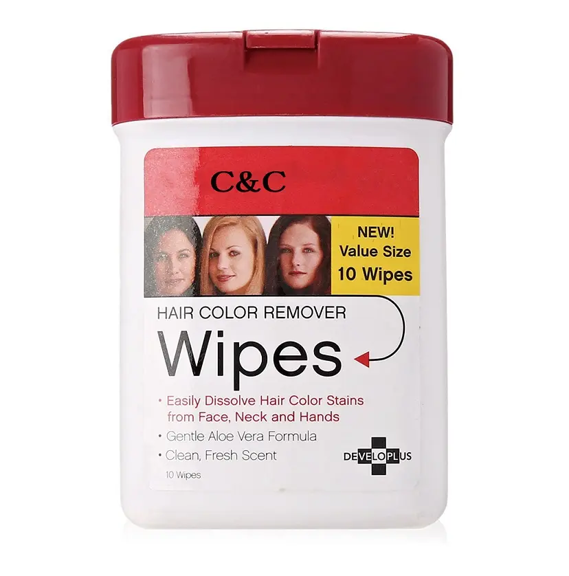 Cleaning stylist approved Hair Color Remover wipes
