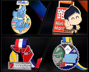 Professional Custom Exclusive Area Metal Medal Die Casting Production of Soft Enamel Medal Custom Ribbon - Product Image 4