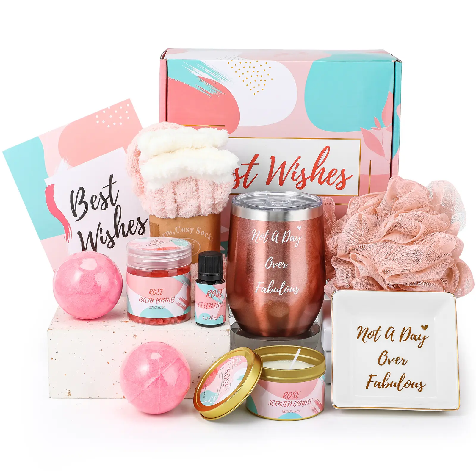 Ensembles de cadeaux de bain pour filles, savon de spa bombes de bain bougies luxe noël affaires anniversaire mariage nouvel an saint valentin coffrets cadeaux/