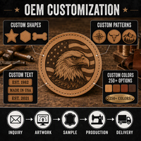 Patch en cuir PU auto-adhésif pour casquette, idéal pour la gravure laser, patch vierge pour casquette, logo personnalisé, 6 formes, 8 couleurs, certifié REACH, vente en gros