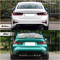 Kit de Conversión de Parachoques Delanteros y Traseros Estilo M3 para BMW Serie 3 G20 G28 2019-2022, con Rejilla, Actualización para Coche 2019-2022 G20 G28