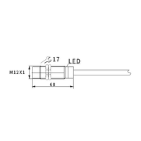 Capteur de proximité étanche IP67 M12, portée de détection 4 mm, type inductif 24 VDC avec sortie PNP pour la détection des métaux