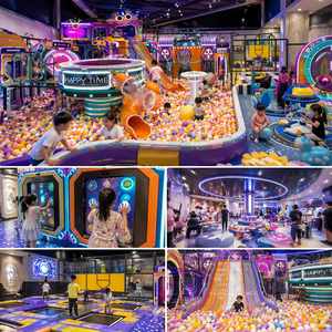 Equipo de juegos interior personalizado: <span class=keywords><strong>Arena</strong></span> Ninja Warrior interior que incluye lanzamiento de aros, escalada de obstáculos, pared curva y columpio de cuerda. - Product Image 4