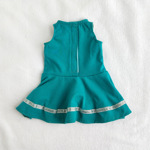 Venta al por mayor último 18 pulgadas American Doll Girl vestido sin mangas de alta calidad impreso <span class=keywords><strong>animadora</strong></span> <span class=keywords><strong>disfraz</strong></span> para ropa de muñeca - Product Image 3