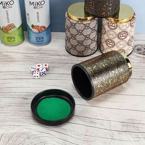 Wholesale PU Leather <b>Dice</b> Cup <b>Set</b> with Felt Lining, Noise-Reducing <b>Dice</b> Shaker for Bar Drinking Games - Product Image 2