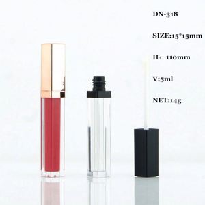 Emballage de rouge à lèvres carré en plastique Maxfree 7 ml, flacon vide avec miroir et écran LED, impression sérigraphique, bouchon à vis transparent - Product Image 5