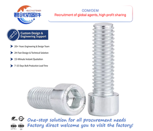 Verzinkte Weiß-Zink-beschichtete Innensechskantschrauben Klasse 4.8 Kohlenstoffstahl Zylinderkopf M4 M5 <span class=keywords><strong>M6</strong></span> M8 - Product Image 1