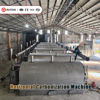 Four de carbonisation horizontal industriel pour la production de biochar à partir de coques de noix de coco, four de carbonisation pour le recyclage des déchets biomasse