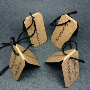 Tùy chỉnh sáng tạo dập nổi giấy <span class=keywords><strong>kraft</strong></span> treo thẻ cho thẻ giá may mặc Hộp Quà Tặng 'cảm ơn bạn' nhãn được làm từ các tông bền - Product Image 5