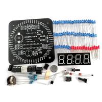 Kit d'horloge électronique DIY numérique Module d'affichage LED numérique Kit d'horloge électronique d'alarme 51 SCM Learning Board 5V