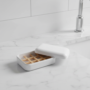 No plástico rectángulo biodegradable fibra <span class=keywords><strong>de</strong></span> bambú jabonera ducha titular caja para viaje - Product Image 3