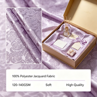 Tissu Jacquard 100% Polyester Professionnel Résistant à l'Usure pour Décoration de Cercueil, Doublure de Boîte Cadeau