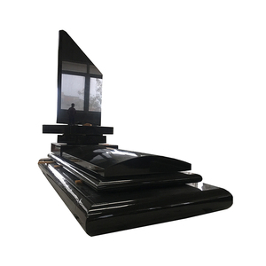 Conception de granit de styles européens pierre tombale de monument en forme de granit noir pierre tombale - Product Image 1