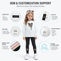 Ensemble sweat-shirt et leggings imprimés pour filles, tenue décontractée 2 pièces à manches longues pour enfants, survêtement OEM ODM en gros