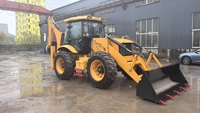 Chargeuse-pelleteuse sur roues JCB 4CX d'origine, rétrocaveuse à flèche télescopique, faible nombre d'heures de travail pour la construction