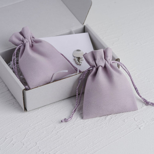 Fuchen Custom Logo Printed Microfiber Luxury Lightweight Jewelry <b>Drawstring</b> <b>Bag</b> <b>Makeup</b> Gift <b>Bags</b> Pouch - Product Image 4