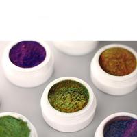 Bubuk Krom Magnetik Pelangi Multi-Chrome Pigmen Kuku Chameleon Bubuk Glitter Kuku