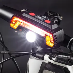 W667 lampada frontale ricaricabile USB per bici torcia elettrica impermeabile per bicicletta con faro per bici