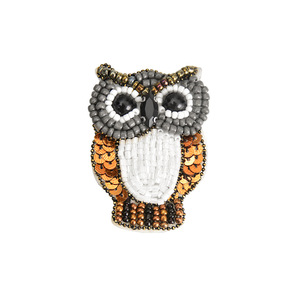 MANTU Handmade Solid Hole Ornamente Extravagante Eule Reis perle Stoff Aufkleber Trendy Romantic Sew Glass <span class=keywords><strong>Applique</strong></span> - Product Image 4