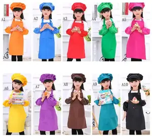 Venta niños dibujo delantal transpirable niños pintura delantales niños arte velcro espalda acogedor delantal pintura niños - Product Image 5