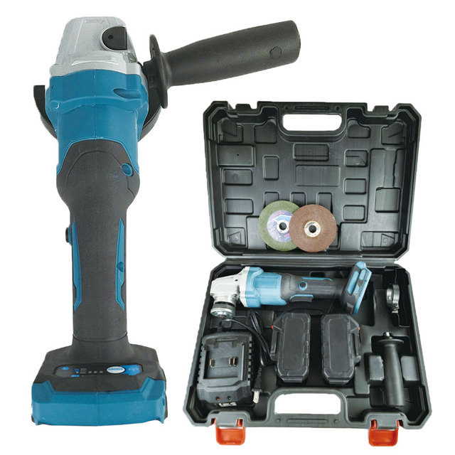 Cordless Brushless Industrial Grade Angle Grinder Trigger Switch Battery Powered Electric Tool 125MM Surface Conditioning