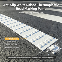 Peinture thermoplastique blanche antidérapante en relief pour marquage routier, zone scolaire, ligne de signalisation d'arrêt