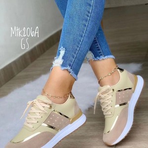 Nouvelles Baskets <span class=keywords><strong>Femme</strong></span> Européennes et Américaines Grandes Tailles Chaussures de Sport et de Loisirs à Semelle Épaisse avec Lanière Chaussures de Sport Féminines - Product Image 4