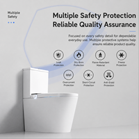 En gros WC intelligent bidet à poser au sol avec réservoir, chasse d'eau à capteur au pied, siège chauffant et buse autonettoyante