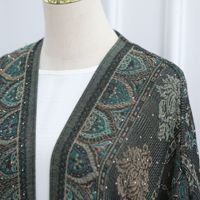 Nouvelle Abaya Pashmina de Luxe Modeste Sharut pour l'Aïd, Style Dubaï, avec Franges, Ouverte sur le Devant, Ensemble Musulman Deux Pièces avec Voile Hijab