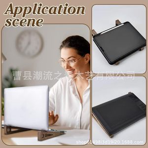 Wooden Laptop <b>Stand</b>, Desktop <b>Tablet</b> Holder, Multi-purpose Solid Wood Raised and Tilt Keyboard <b>Stand</b> - Product Image 1